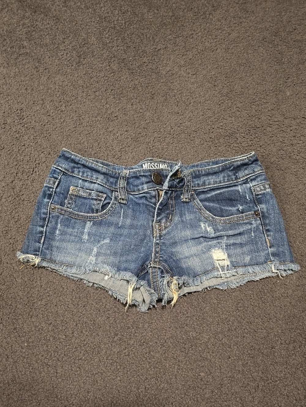 Mossimo Supply Co. Distressed Blue Denim Cutoff Shorts
